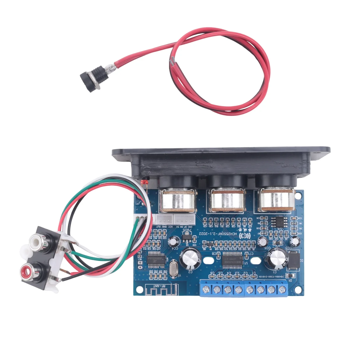 Placa amplificadora de Audio POP-l2.1 canales Bluetooth 5,0 2X25W + 50W Subwoofer Clase D Kit de placa amplificadora con CC hembra + AUX