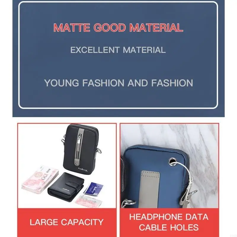 

340D Lightweight Shoulder Bag for Men Pu Leather Crossbody Bag with Adjustable Strap