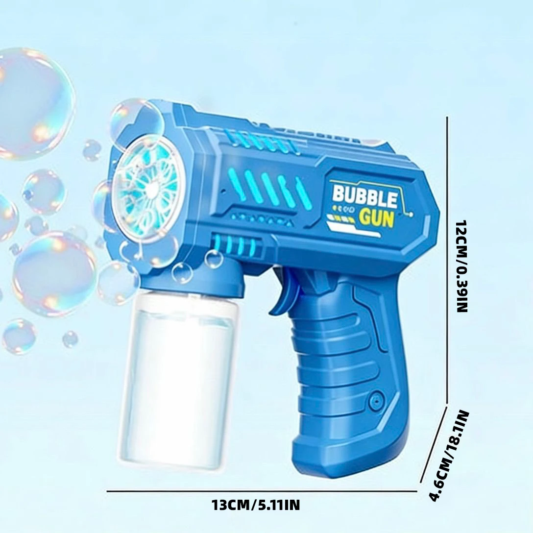 Vollautomatische Seifenblasenpistole Raketen-Seifenblasenmaschine Automatischer Blasenmacher mit Seifenblasenflüssigkeit Spielzeug für Kinder Strand Outdoor Seifenblasengeschenke – Detail 7