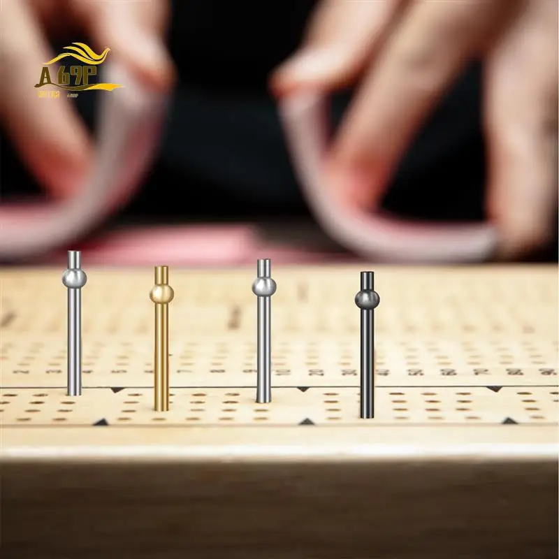 

A69P-108Pcs Cribbage Pegs, Reliable Iron Cribbage Pegs Tapered Design Versatile Peg Board Game Cribbage Board Pin (3 Colors)