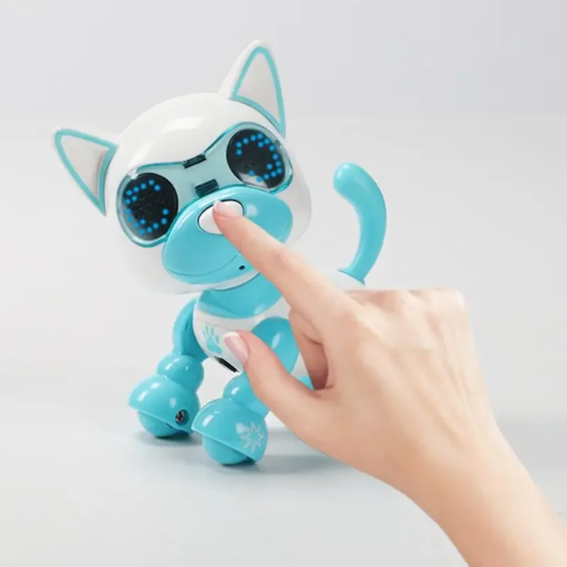 Smart Robot Pet Dog Talk Toy Interactive Smart Puppy Robot Dog Electronic LED Eye Sound Recording Singing Sleep Kids Gift