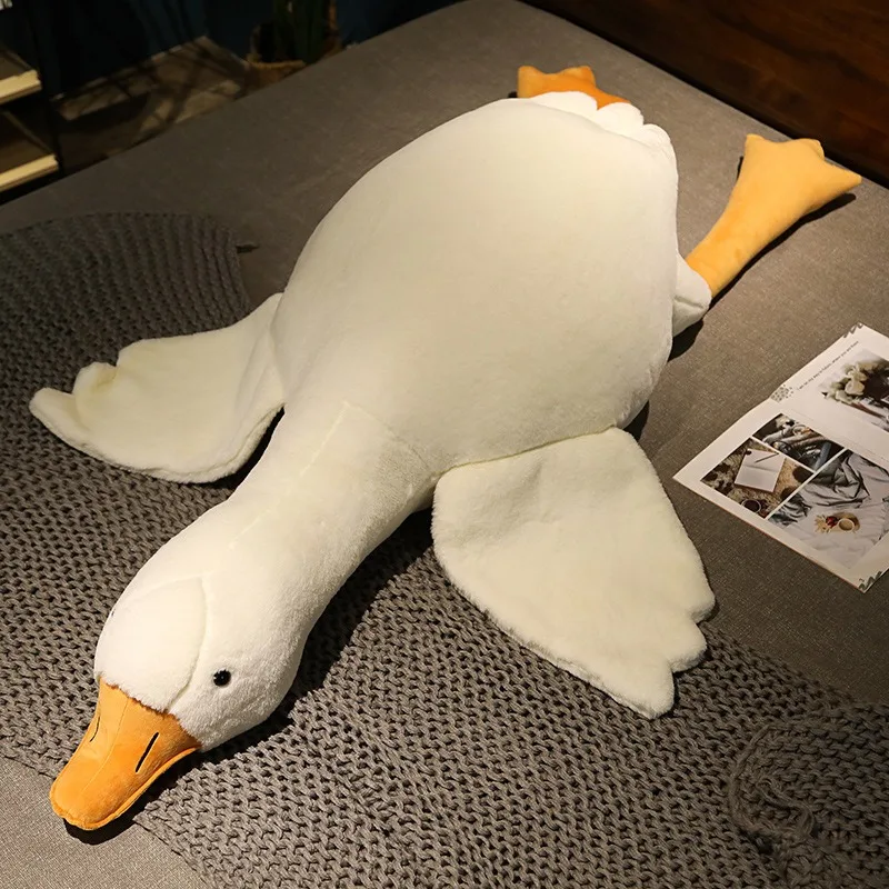 50-160cm Extra Large Cute Big White Goose Plush Toy Cute Big Duck Animal Plush Stuffed Doll Super Soft Sleeping Pillow