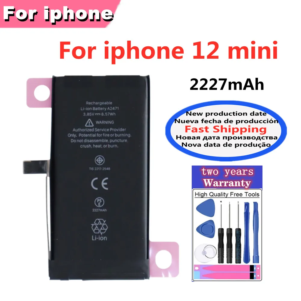 Hoge Capaciteit Batterij IP12 Voor iPhone X SE SE2 SE3 11 Pro Max XS XR 12 12Pro Max 12 mini Telefoon Batterijen + Gratis Tools