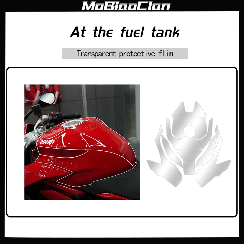 For Ducati Supersport 950 SUPERSPORT 950 Invisible car wrap TPU transparent protective film modification accessories