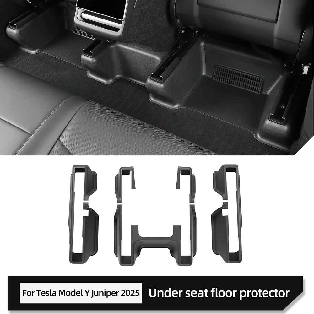 Under Seat Full Cover Corner Protector for Tesla Model Y Juniper TPE Anti Dust Anti Kick Wear Resistant Easy Install Decor