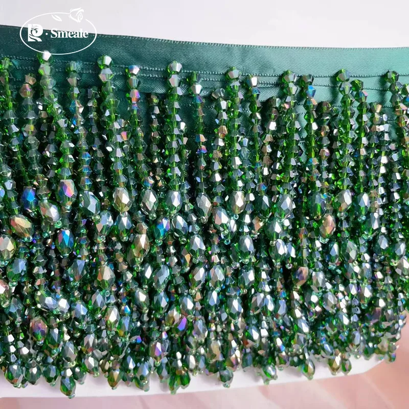 22 kleuren kristallen kwastjes kralen kanten rand. Kwastje kant decoratie schoenen ornamenten veelkleurig hangend kralengordijn