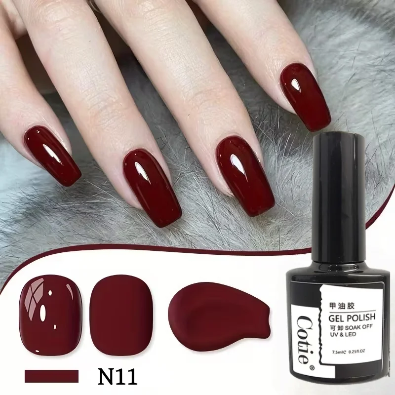 6 Stück Gel-Nagellack der Neujahrsserie, Glitzer, Wein, Rose, Kirsche, perfekt für die Heimmaniküre, ideales Geschenk für Frauen