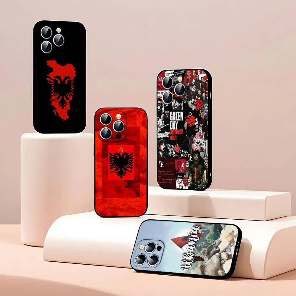 A- Albania F-Flag Phone Case Soft TPU Skin-Friendly For IPhone 17/16/15/14/13/12/11 Series: PRO, MAX, PLUS ,Mini #1