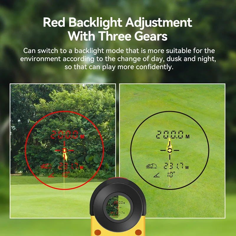 MiLESEEY PFS2 misuratore di distanza Laser 600m telemetro da Golf telescopio da caccia con blocco bandiera regolato in pendenza doppio Display rosso