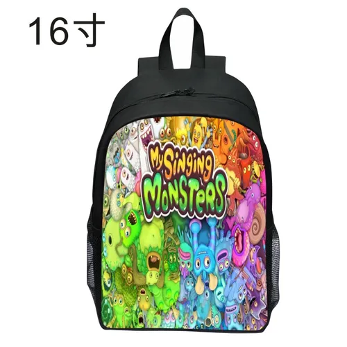 Imagen 1 del producto Nuevo producto impreso My Singing Monster Mochila Mochila de dibujos animados Grado de escuela primaria