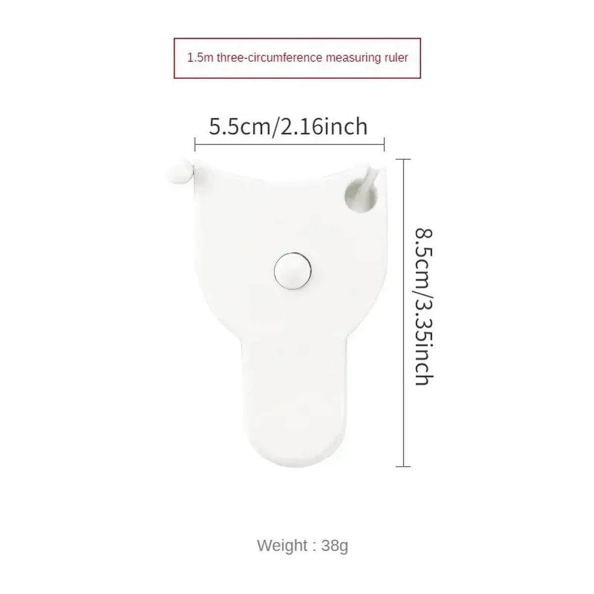 Y-Shaped Portable Telescopic Tape Measure with Handle And Torch PU Leather Fitness Health Ruler Waist Measuring Tool