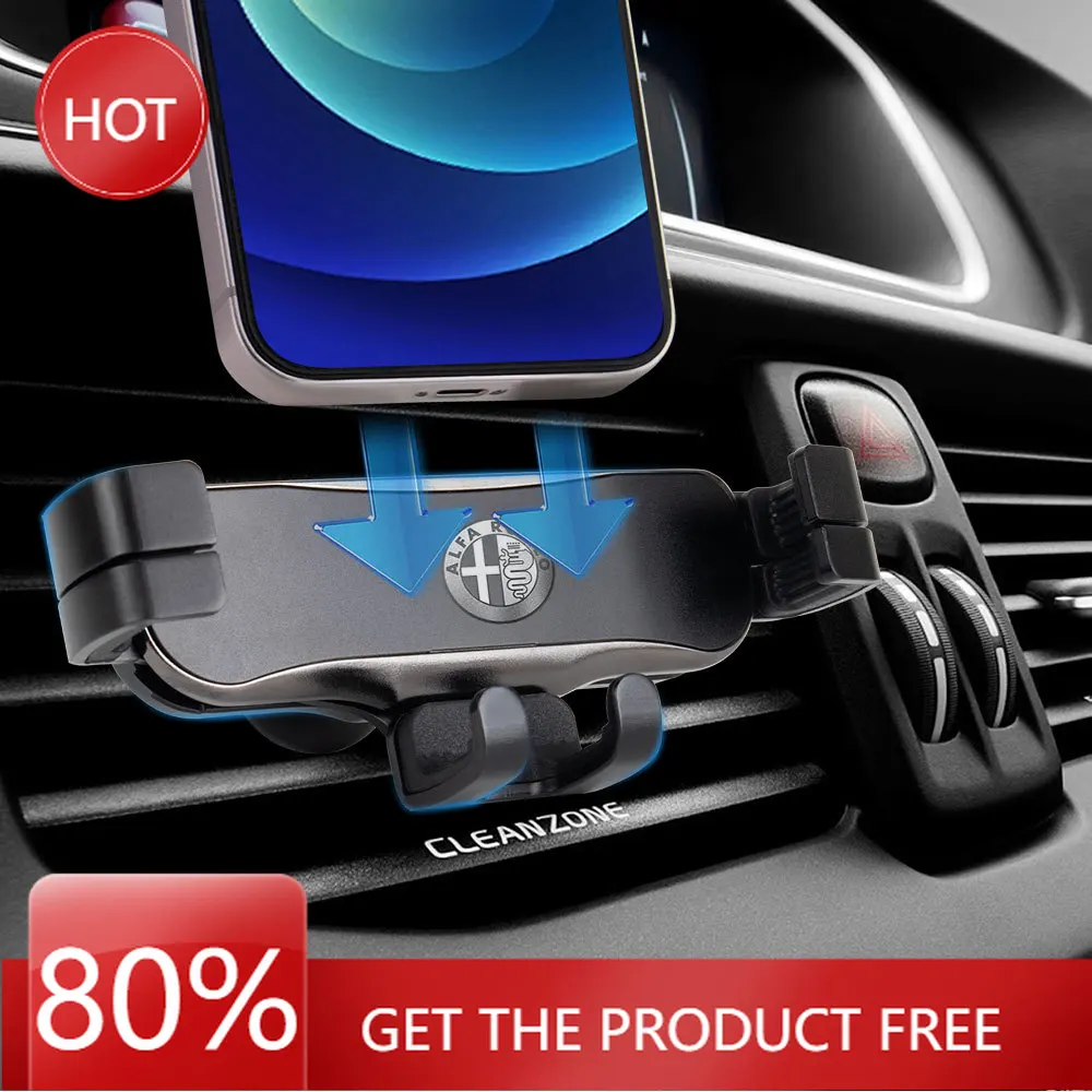 

Hub Caps 1pc Car Air Vent Phone Holder Mount Cell Phone Holder For IPhone 13 12 Xiaomi GPS Stand For Alfa Romeo 159 Giulietta Ac