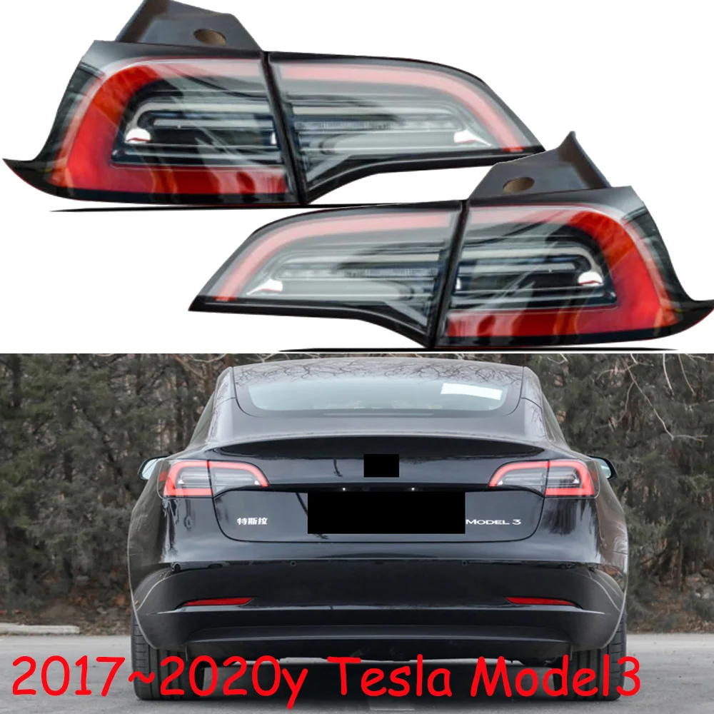 

1pcs car accessories bumper tail light for Tesla Model3 taillight Taillamp LED 2017~2020y for Tesla Model3 fog lamp