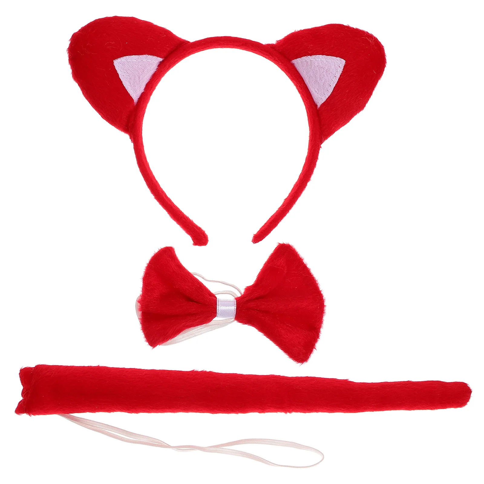 

1 set Headband Bow Tie Tail Animal Cosplay Set Kids Costume Cosplay Animal Costume Accessories Halloween Props