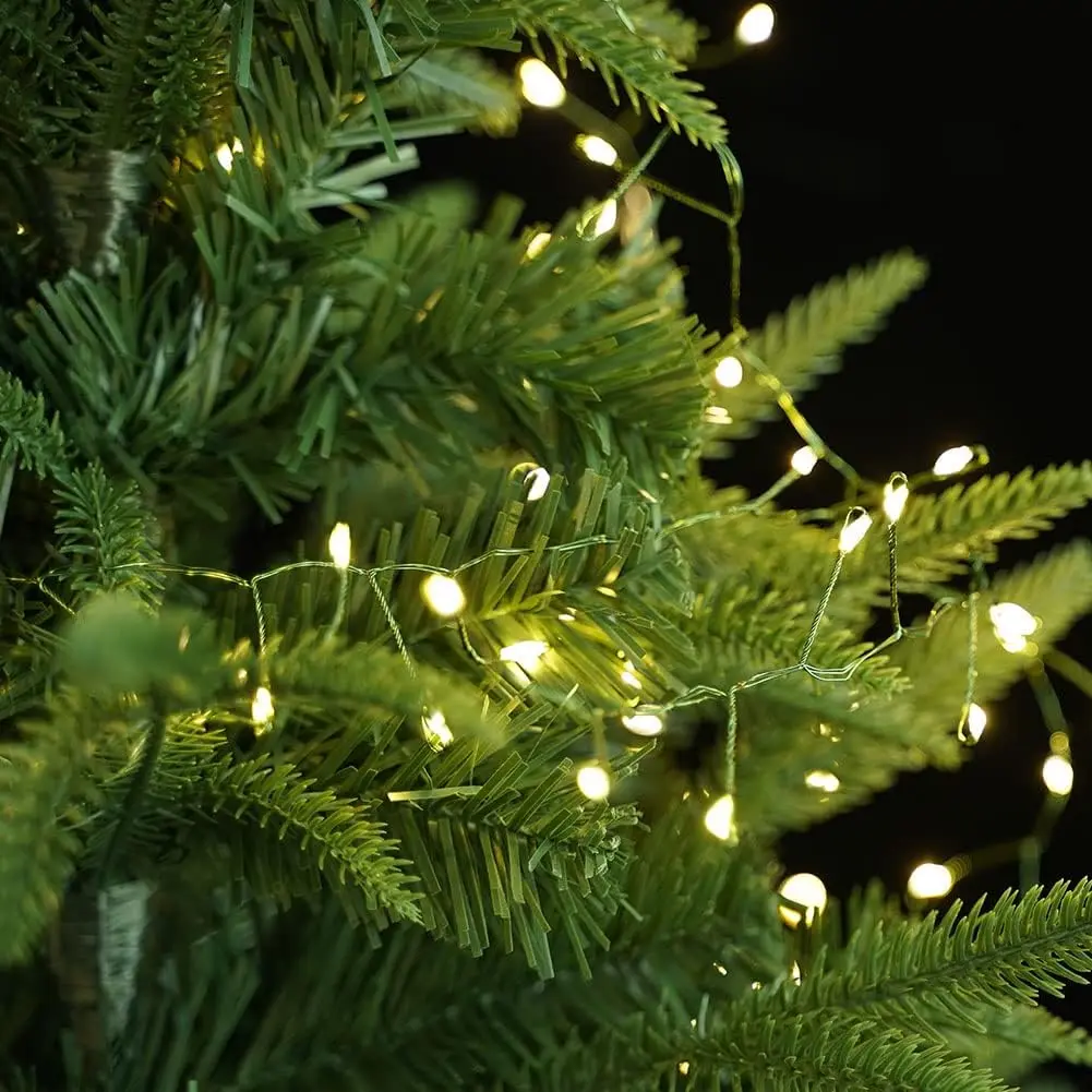Green Wire Cluster Lights 500 Led Fairy String Christmas Tree Lights Garden Indoor Living Room Tree Wedding Decor Party Holiday