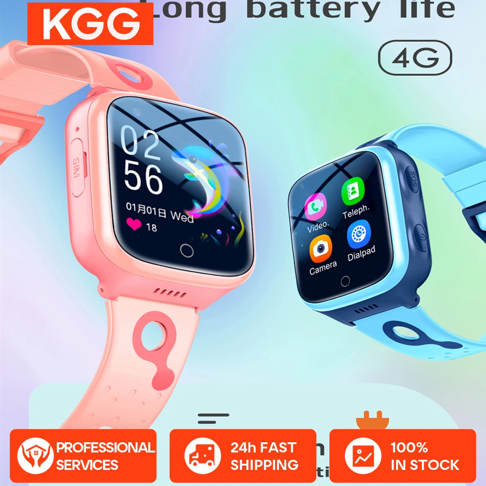 

4G Kids Smart Phone Watch K9 GPS Wifi Location SOS Call Back Monitor Video Call SmartWatch Children Gifts 1000Mah Battery