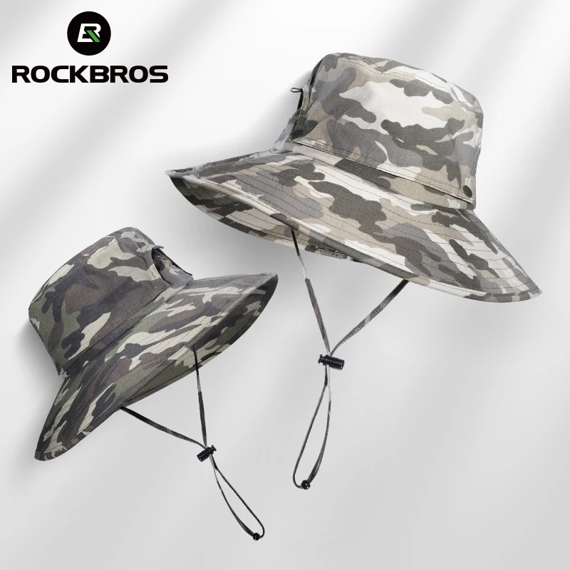 ROCKBROS Sonnenhüte, Fischerhüte für Sommer und Frühling, Atmungsaktiv, Verstellbar, Outdoor-Sonnenschutz, Sport, Reisen, Strand, Angeln, Erwachsene