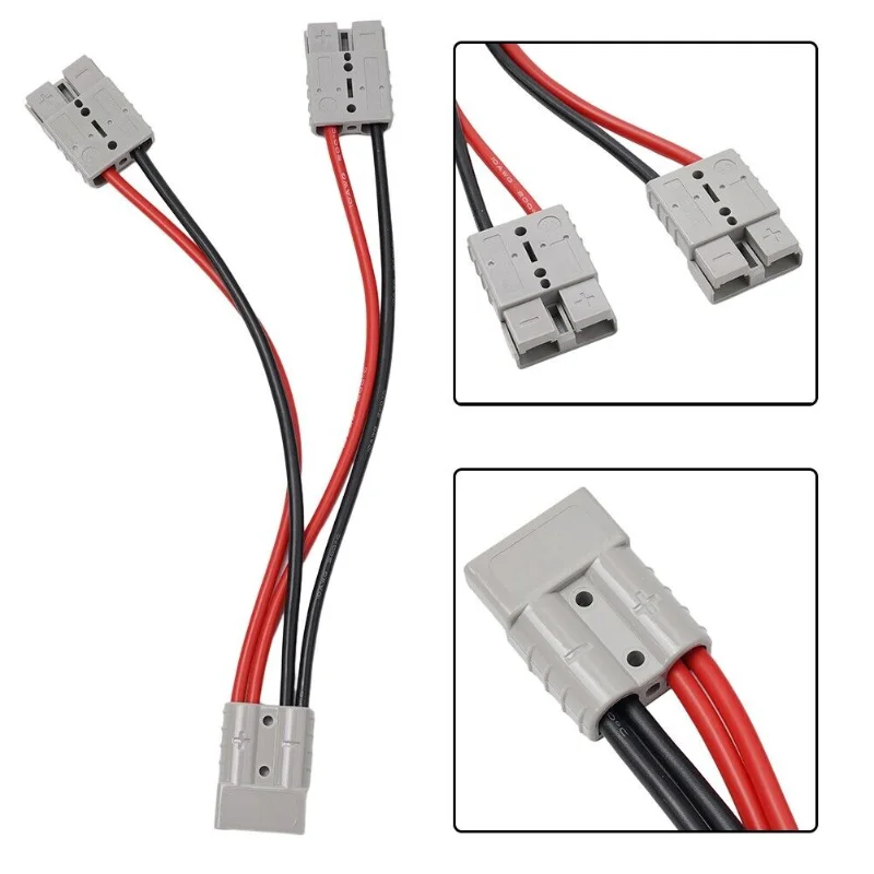 Heavy‑Duty 10AWG Solar‑Panel Cable 50A‑600V Rated ADS‑Port Plug‑in Connector Assembly with 30cm Length