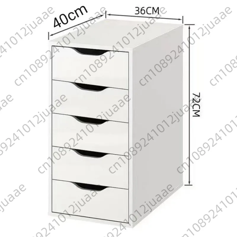High Quality White Wood 5 Drawers MDF Office File Cabinet