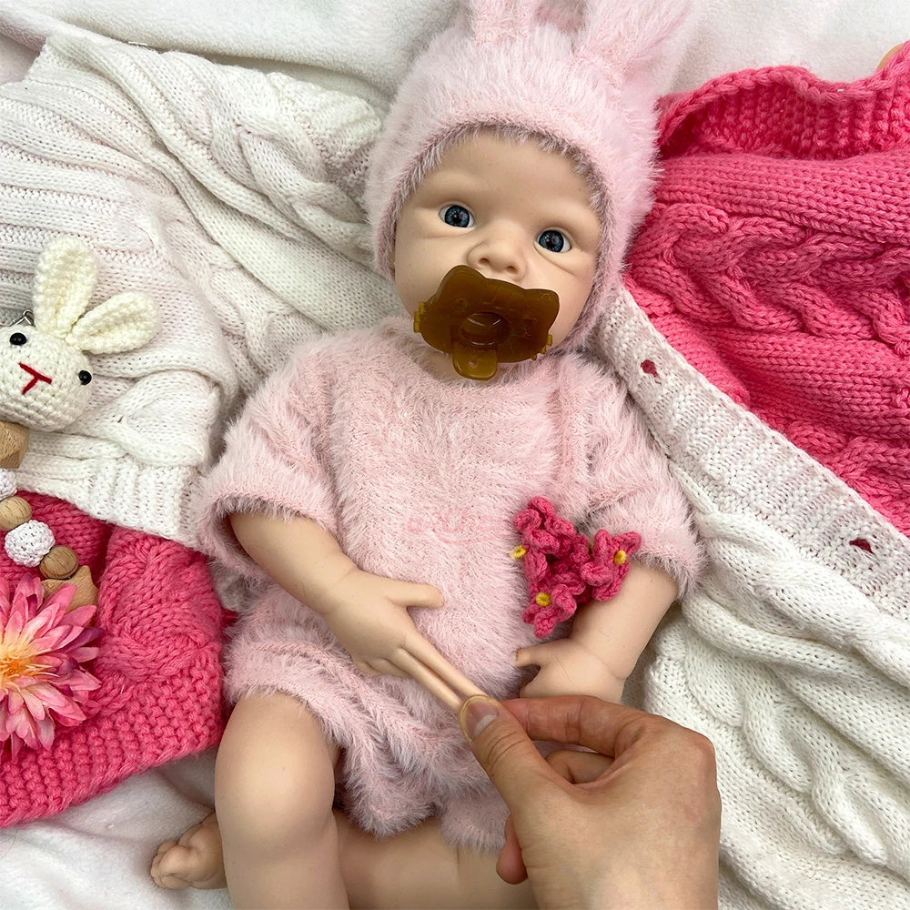 Unpainted 20inch Bettie Full Silicone Reborn Baby Girl Can Open Mouth Lifelike High Simulation Art Doll for Painter Collector