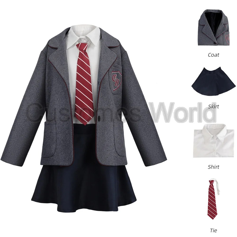 

Movie Matilda Cosplay Costume Roald Dahls Matilda Cosplay School Uniform Coat Musical Costume Suit Skirt Tie Girls Costumes