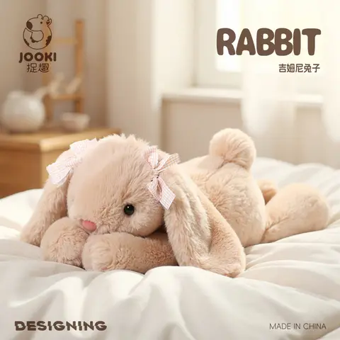 35CM Cute Rabbit Stuffed Plush Toy Long Ear Easter Bunny Soft Plushies Doll Sleeping Bedroom Decor Baby Girls Birthday Kid Gifts