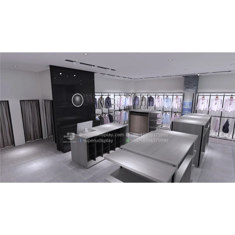 (Customized) 3d interior design menswear shop refurbishment boutique mens wear showroom interior design retail mens clothing