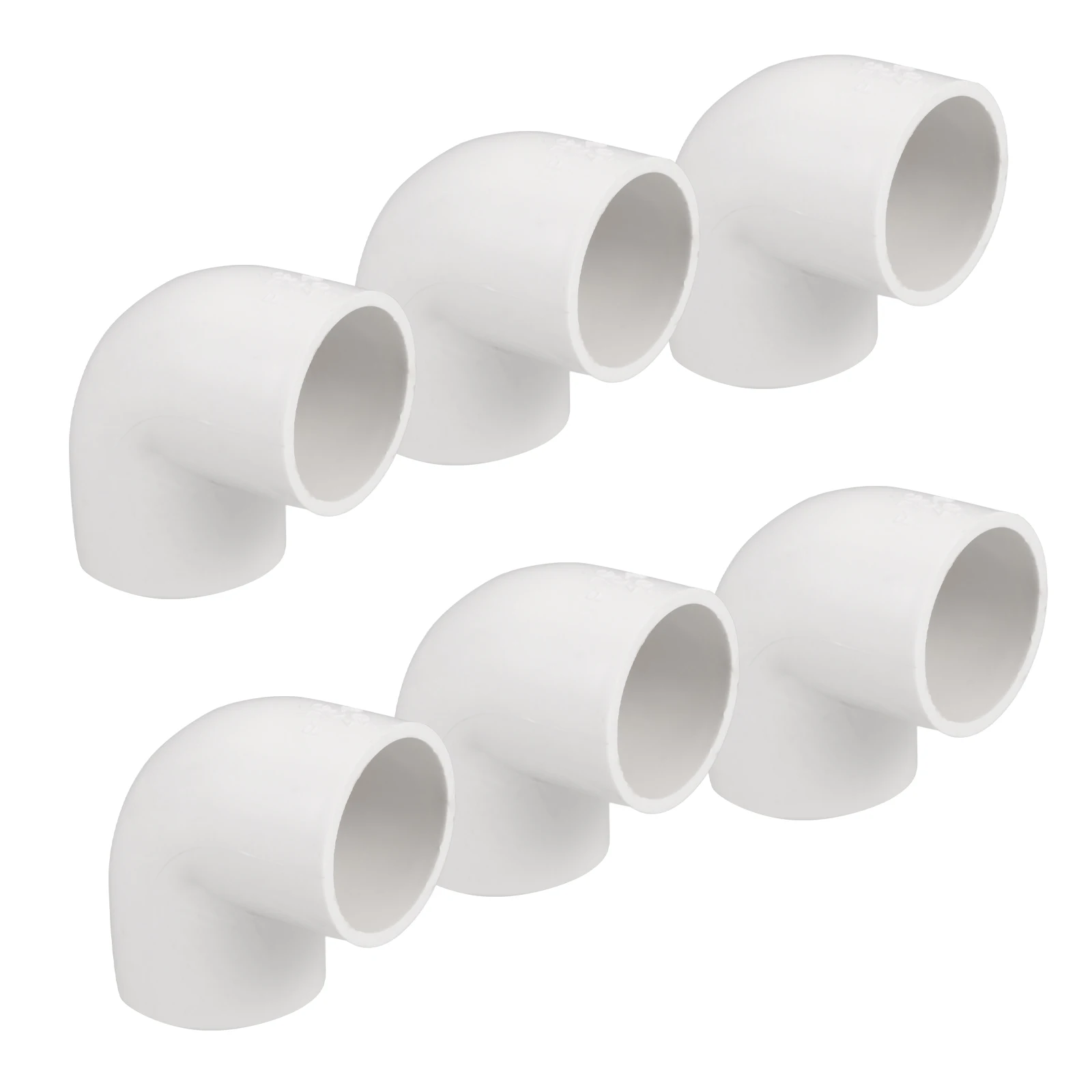 

6pcs PVC Elbow Pipe Fittings 90 Degree Durable Construction Easy Installation Consistent Water Flow Versatile Use Precision