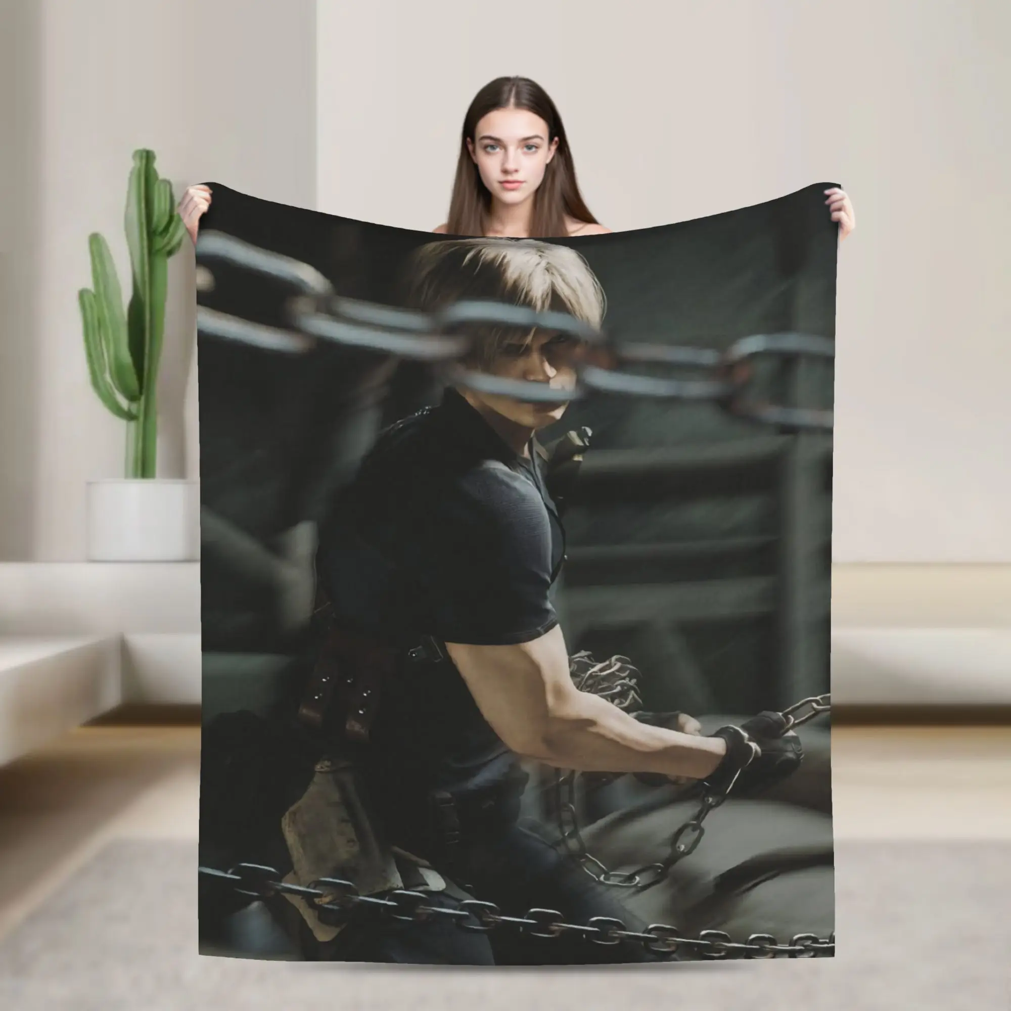 Leon Kennedy Blankets Quality Warm Soft  Bedding Throws Spring Travel Car Living Room Aesthetic Bedspread