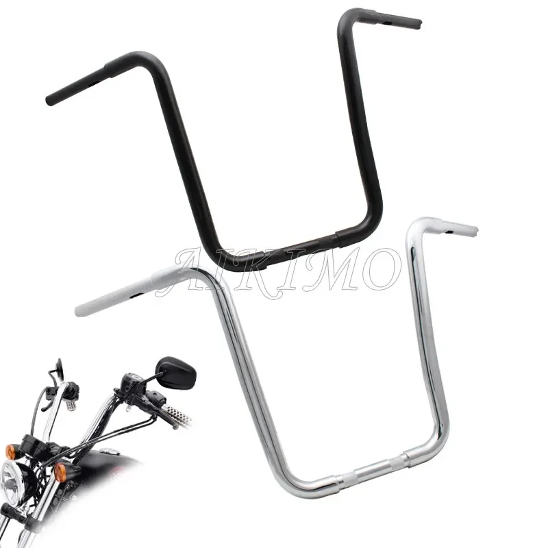 Motorcycle 25mm Ape Hanger Handlebar for Harley FLST FXST Sportster XL 883 1200 18