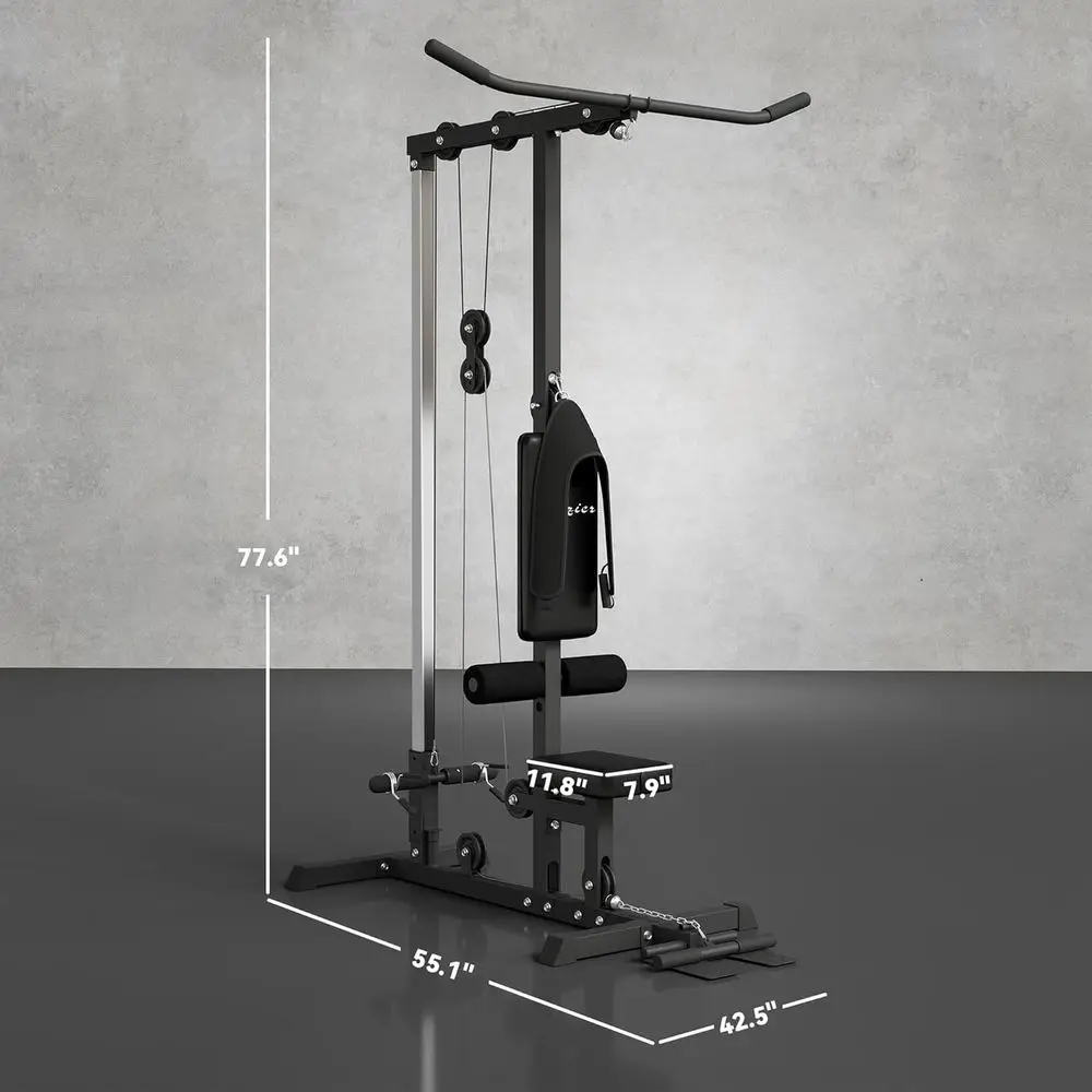 Lat High Low Pulley Station With Adjustable Seat And Footplate_voghion.com