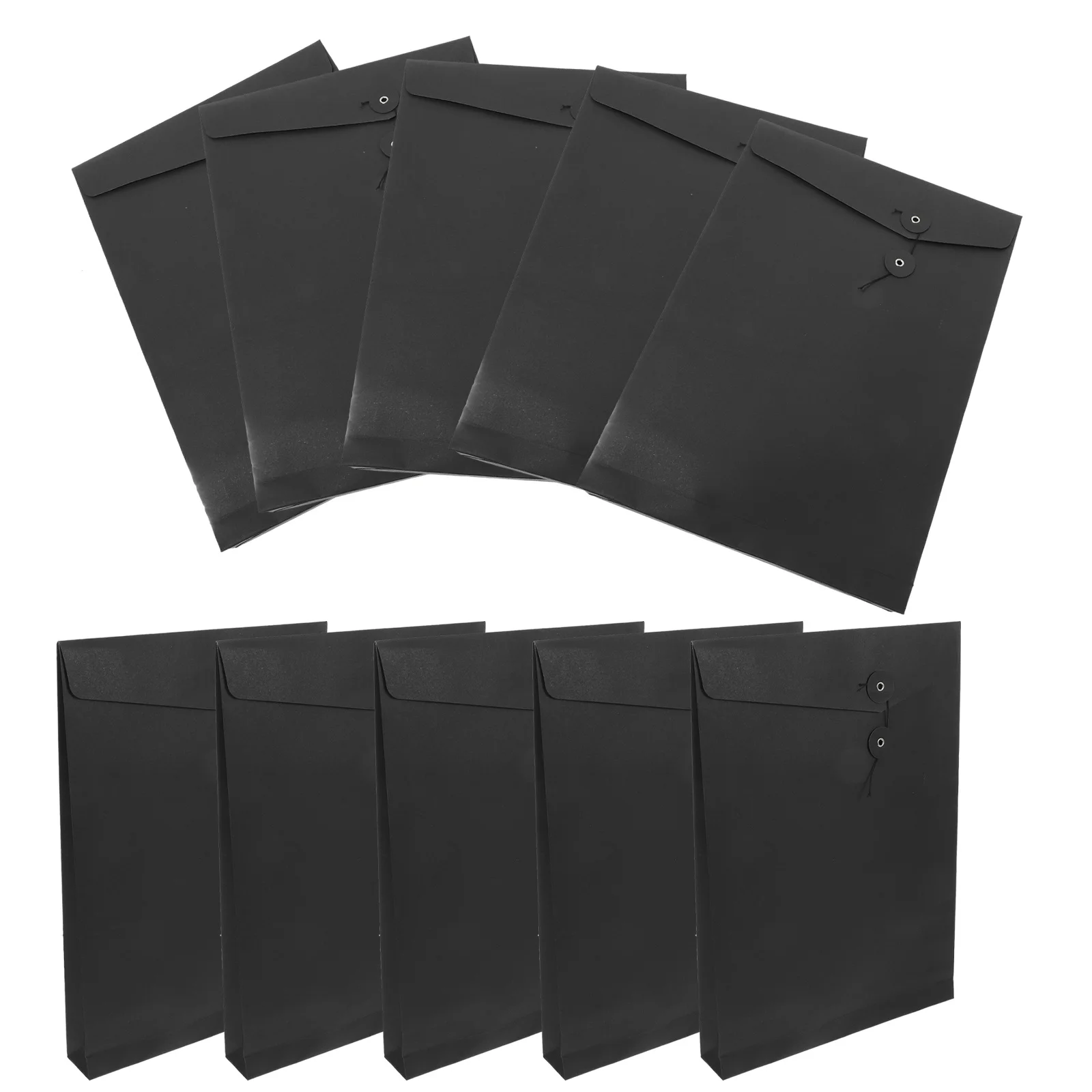 10 Uds. Sobres de papel Kraft, carpeta organizadora de documentos con lazo de cuerda, sobre de archivo A4, suministros de oficina para correo, carpeta de documentos