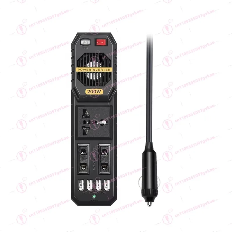 200W/400 Peak Power Inverter DC 12V/24V To AC 220V-240V 50Hz Modified Sine Wave with USB and Multiple Protection