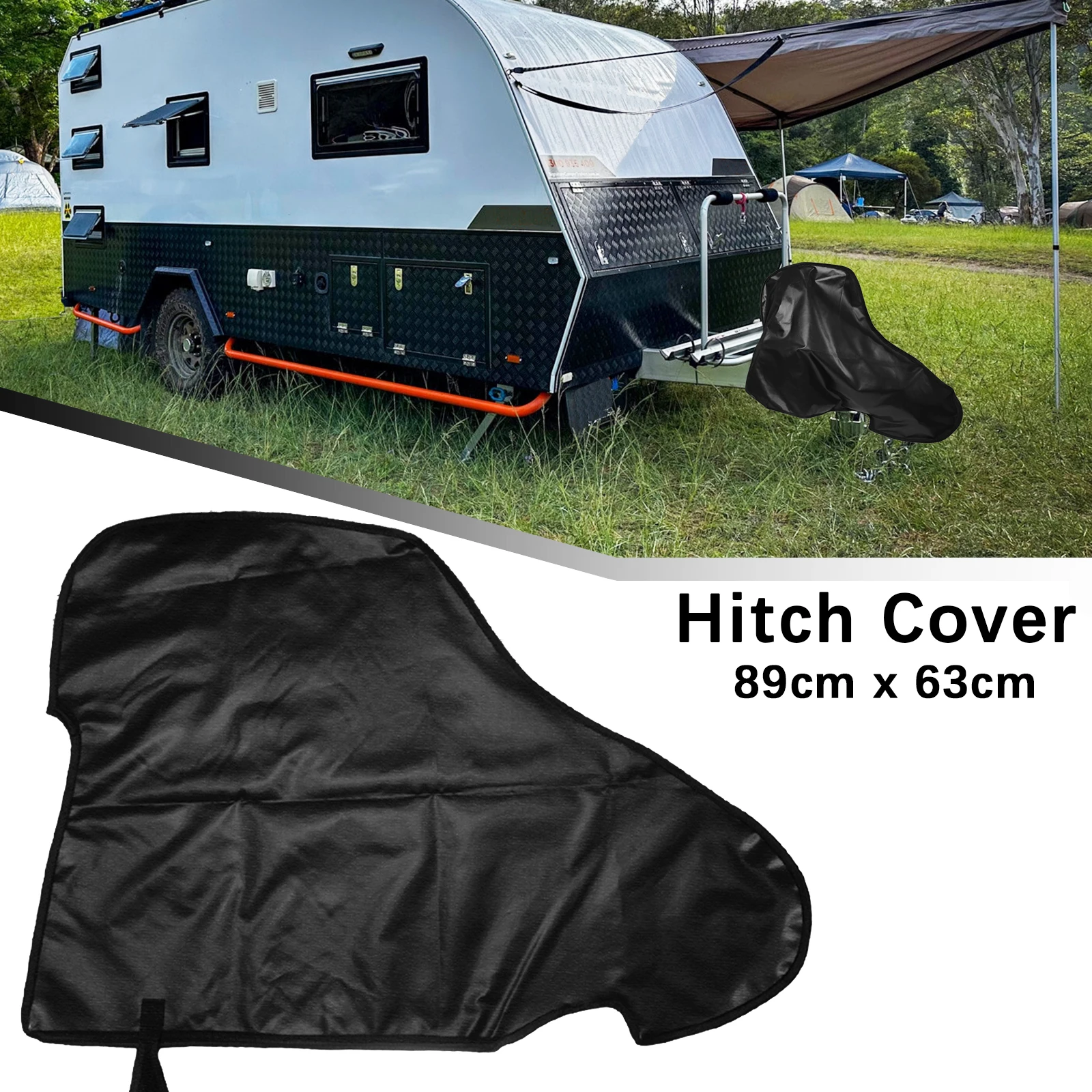 89x63cm Universelle Wasserdichte Anhängerkupplungsabdeckung für Wohnwagen, Schutz vor Regen, Schnee und Staub für Wohnmobil-Anhängerkupplungsschloss