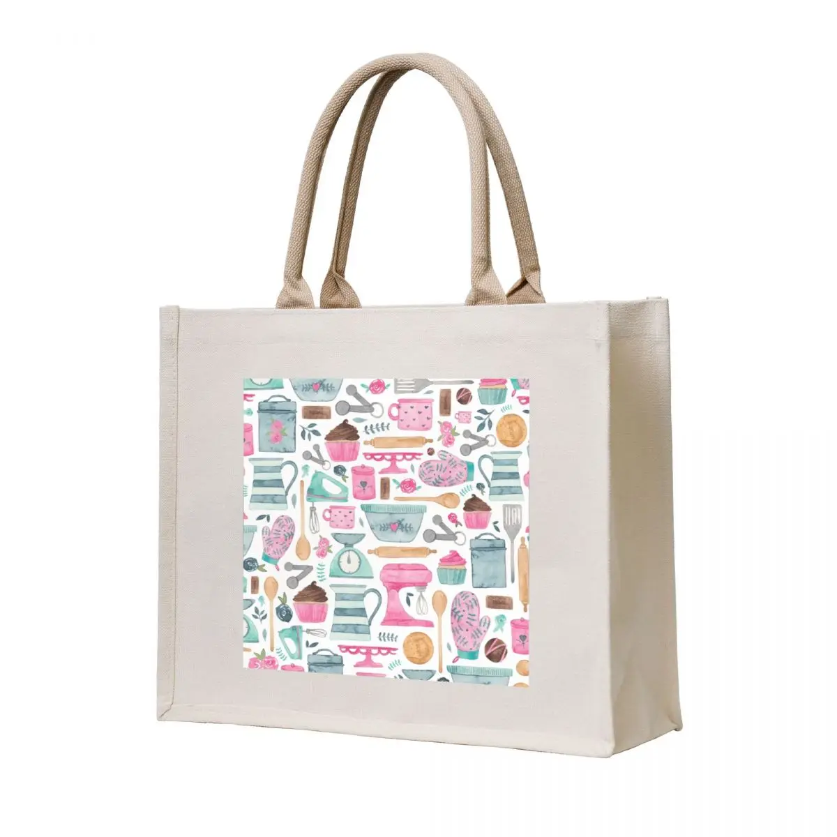 

Vintage Baking Pattern Tote Bag large size bags custom tote bag hand bag ladies personalized tote