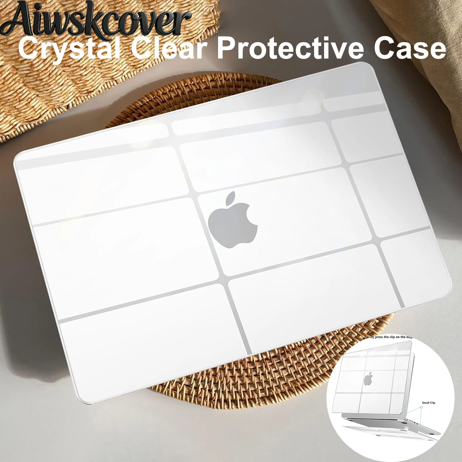 Clear Case Compatible With MacBook Air 13.6 inch M5 2026-202