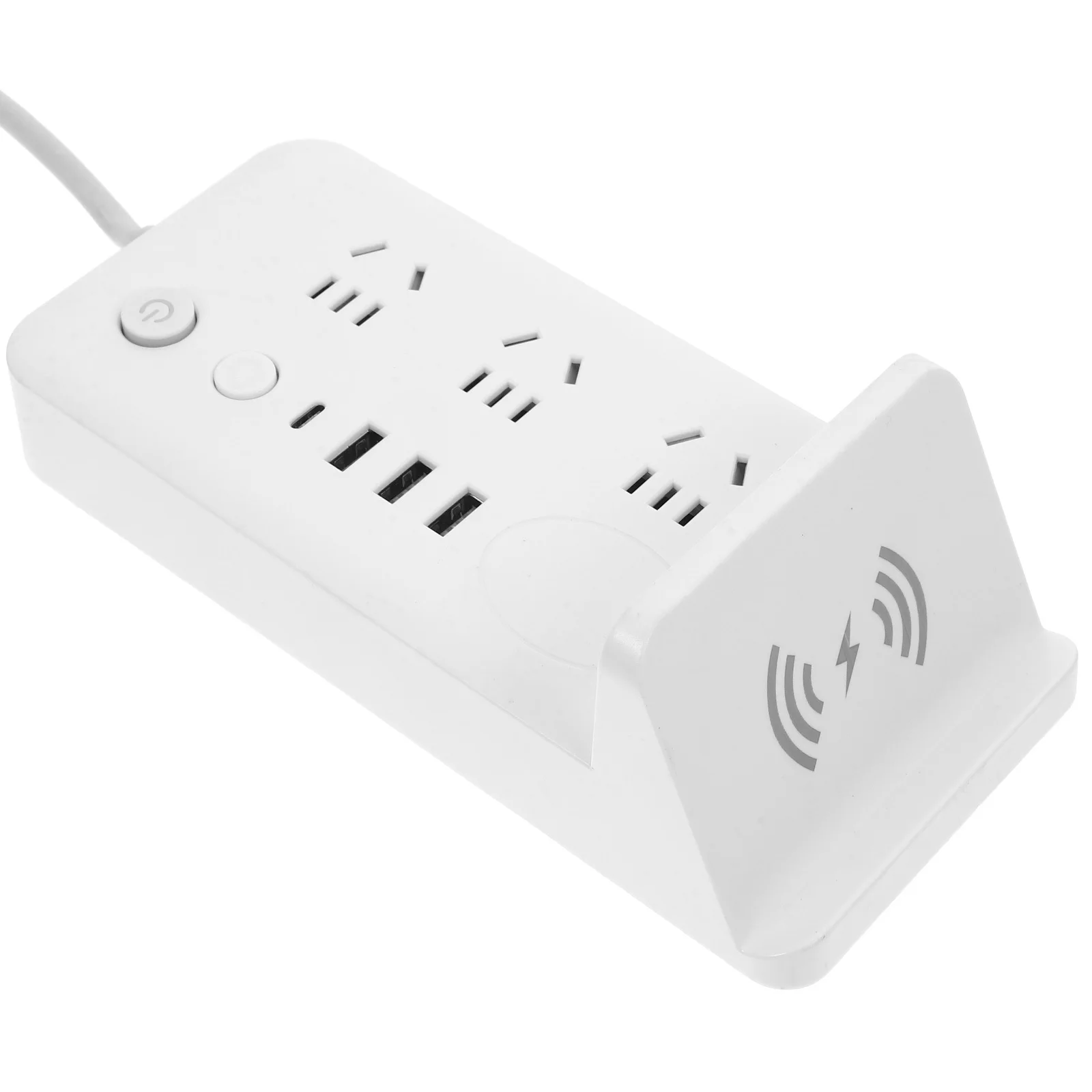 

Wireless Charging Socket 3 USB Ports Impact Resistant Premium Pc PP Material Safe for Home Office College Use Multifunction