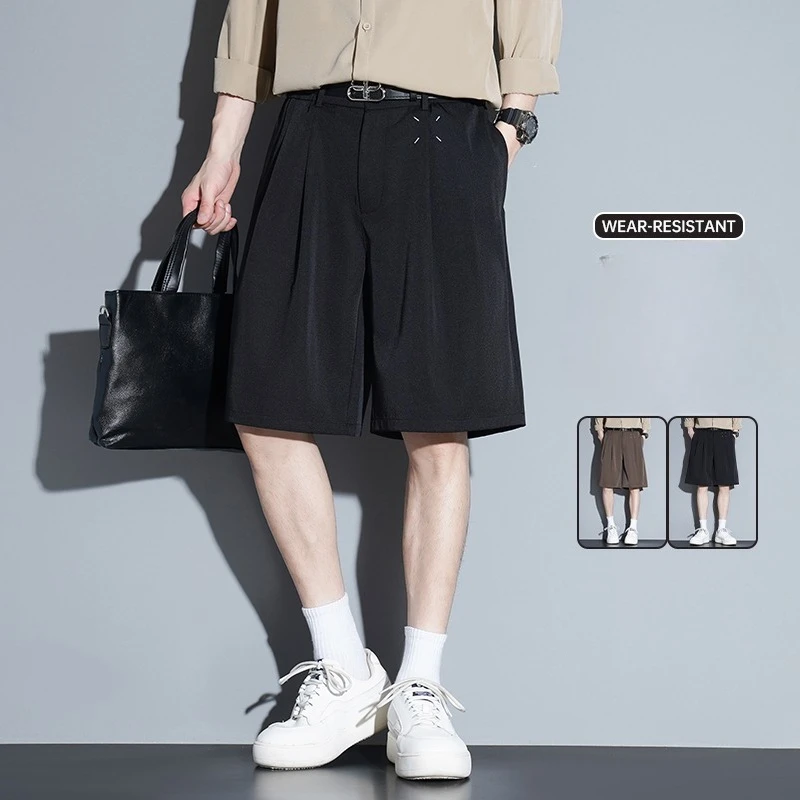 

Lightweight Breathable Short Suit Pants Men Women Five-Piece Shorts Loose Business Casual Thin Summer Comfortable Dress Shorts