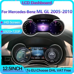 LCD Speedometer Digital Dashboard For Mercedes Benz ML W164 ML350 GL AMG 2005 - 2012 Virtual Instrument Cluster CockPit Panel