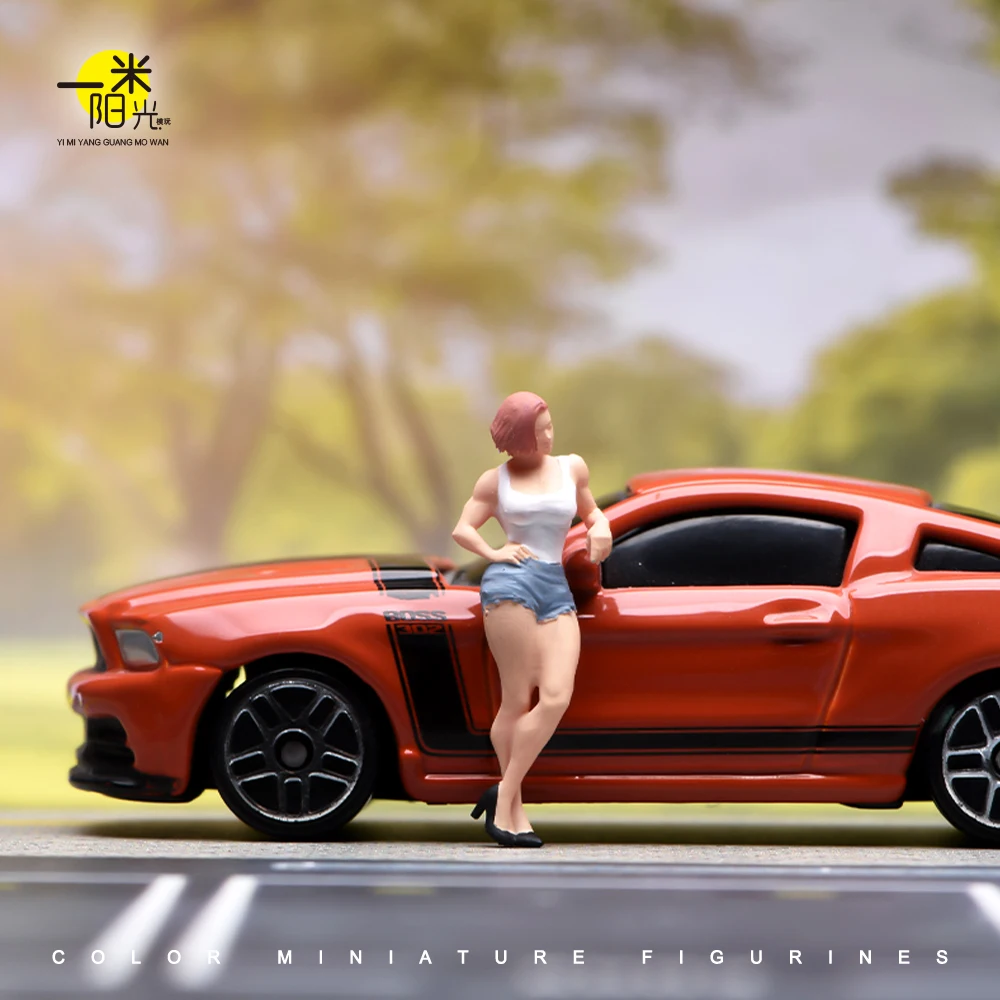 Bemalte Miniaturfigur 1/64: Sonniges, hübsches Mädchen im Bikini – Schönheit für die urbane Landschaftsgestaltung – Requisiten für Modellfahrzeuge und Deko-Puppen – Detail 4