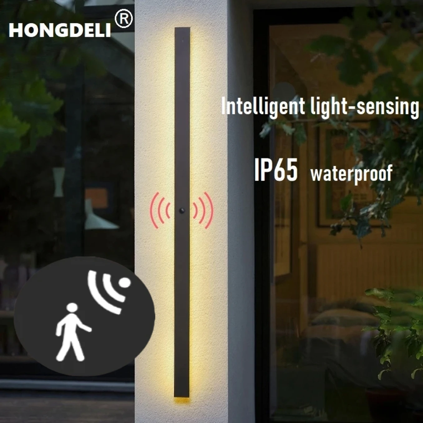 

Smart light controlled outdoor waterproof wall light ip65 110v220v with motion sensor waterproof LED wall light outdoor lighting