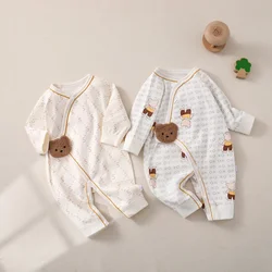 Boys Girls Newborn Baby Jumpsuit Clothes Infant Cute Printing Long Sleeve Bodysuit Babe 100% Cotton Romper  for Four Seasons