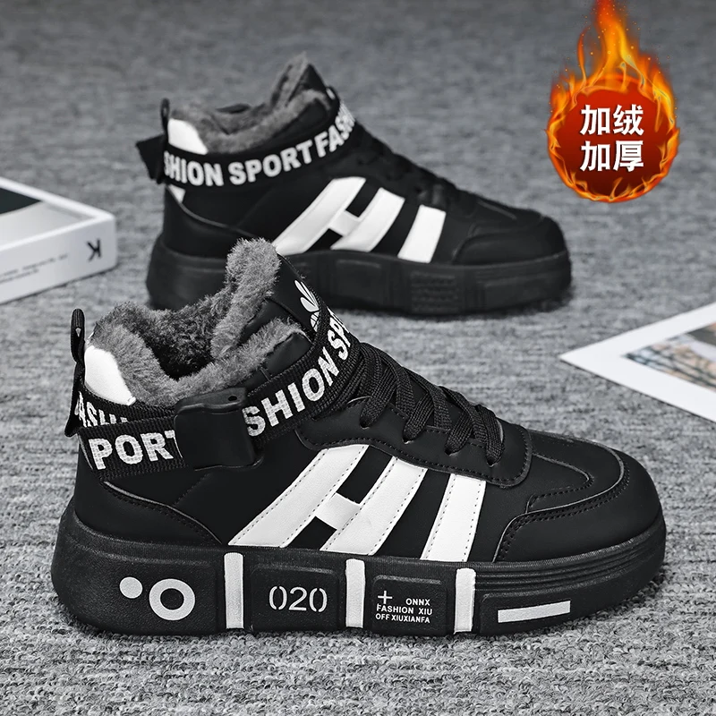 المرأة الصوف مبطن الشتاء الدافئ أحذية رسمية في الهواء الطلق مقاومة البرد عدم الانزلاق الثلوج الأحذية العصرية عالية أعلى سميكة سوليد أحذية قطنية #3
