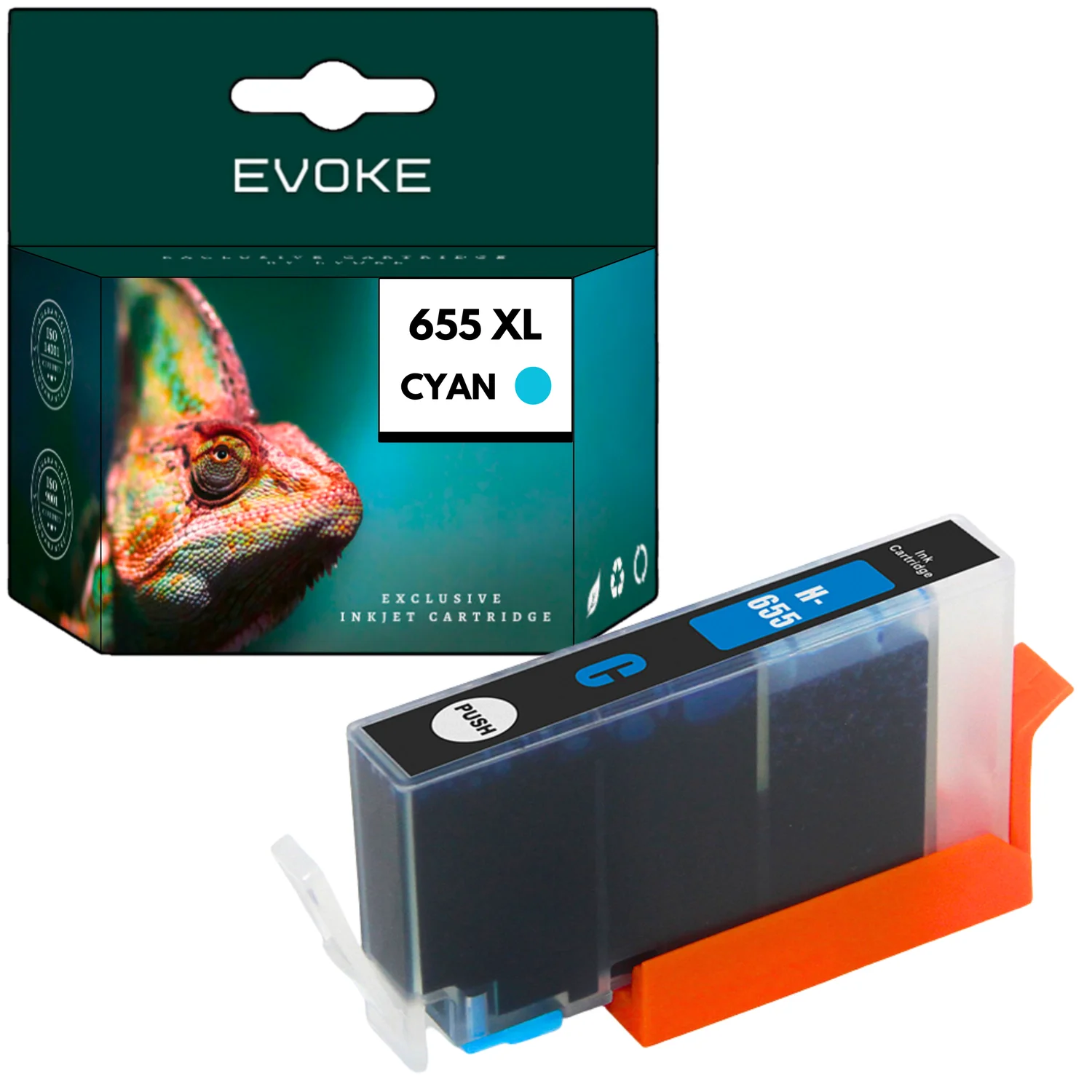 Evoke Compatibele Inkt voor Hp 655C 655 Cz110Ae Cyan Deskjetinkadv 3525/4615/4625/5525/6525