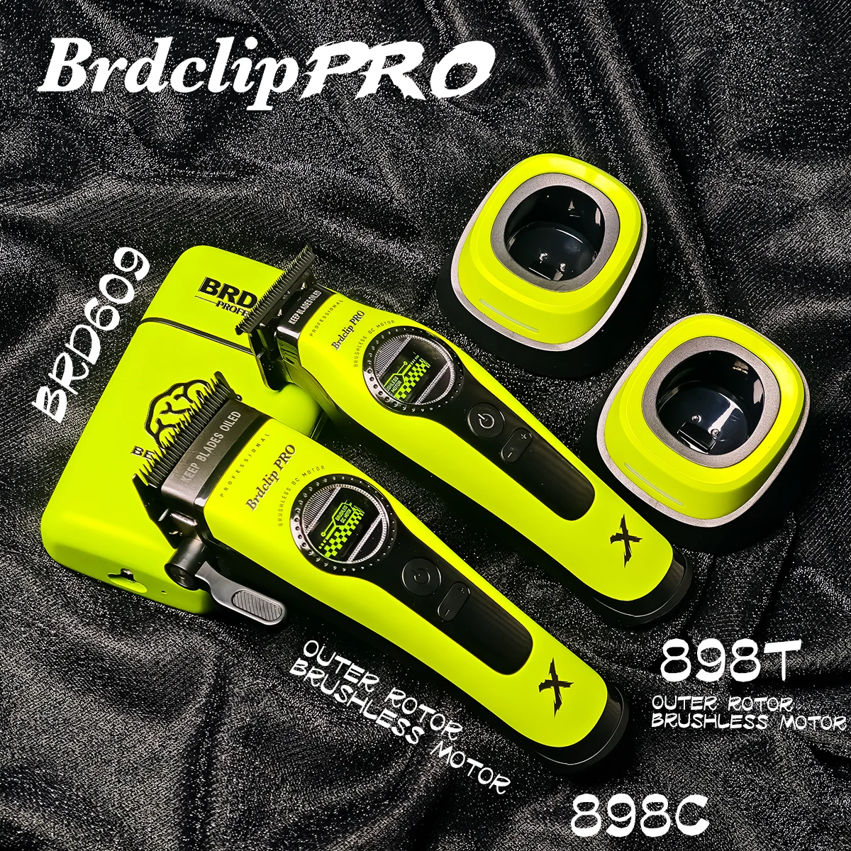 

Профессиональная машинка для стрижки волос BRDCLIPR 898CT с бесщеточным двигателем 8000 об/мин, съемным лезвием и триммером, электробритва 10000 об/мин