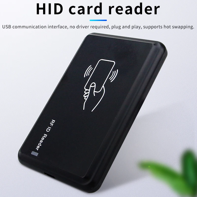 NEW 125KHZ rhid control card issuer Desktop USB interface Plug And Play Non-contact HIDRF Card Reader Without Driver card reader