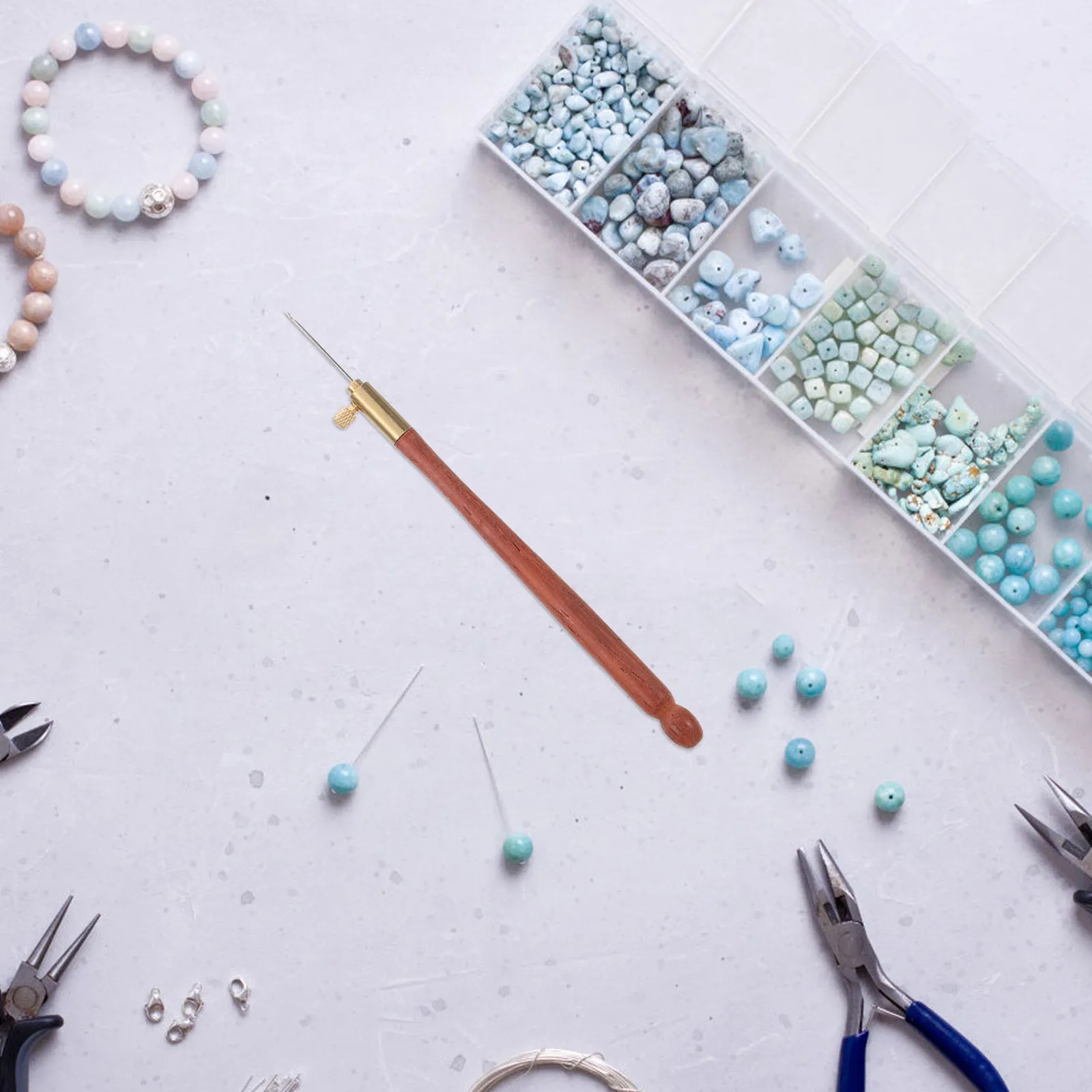 

2 Sets Beads Embroidery Crochet Hooks Beaded Sequins Needle Tools Beading Tambour