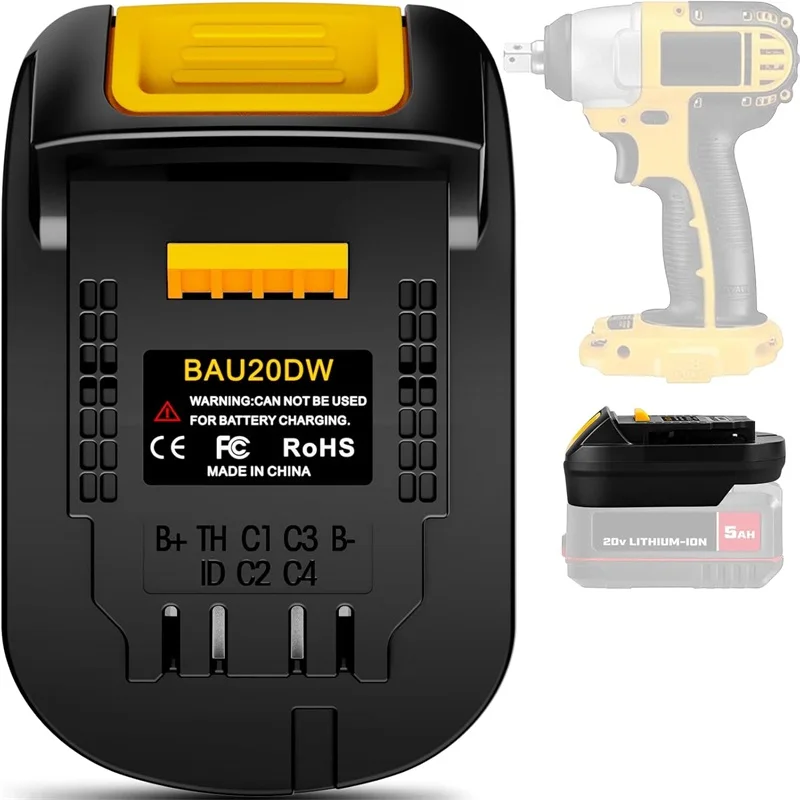 배터리 어댑터 컨버터, Bauer 20V 리튬 이온 배터리, Dewalt 18V 20V 리튬 배터리, 무선 파워 드릴/드라이버 도구