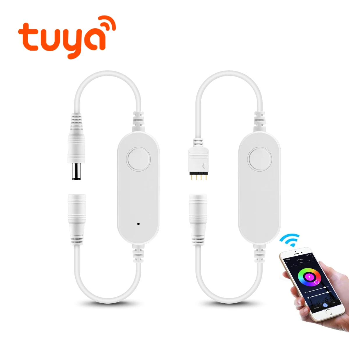 

Tuya Smart WiFi RGB светодиодный контроллер 12 В-24 В Smart Life App Control Одноцветная светодиодная лента Контроллер освещения работает с Alexa Google