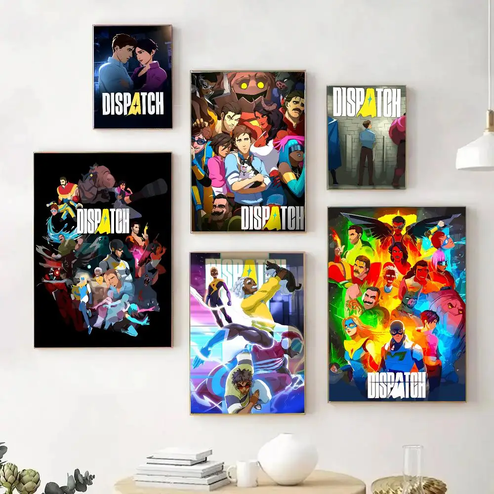 Superhero Adventure Game D-Dispatch Poster Wall Art Print Sticker for Bedroom Living Room Dorm Office Modern Home Decor